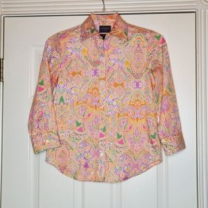 Chaps Classics No Iron, XS, button up, floral